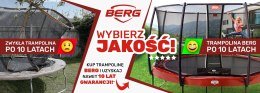 BERG Trampolina Grand Champion InGround 350 x 250 Zielona+ Siatka Bezpieczeństwa Deluxe