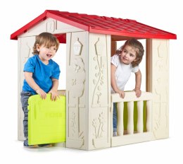 FEBER Domek Ogrodowy dla Dzieci Happy House Otwierane Drzwi i Balkon